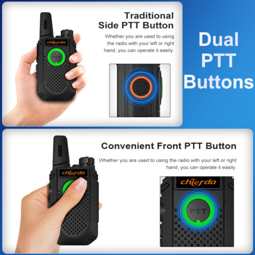 TC18 2W Walkie Talkie PTT Ganda Ringan Dan Kompak Untuk Restoran - Image 5