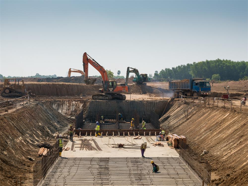 busy construction site
